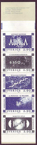 SW1665a Sweden booklet MNH,          Nobel Prize in Astrophysics 1987
