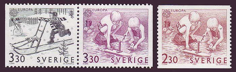 SW1736-381 Sweden Scott # 1736-38 MNH, Europa - Children's Games 1989
