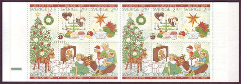 SW1771a Sweden booklet MNH,            Christmas 1989