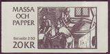 SW1840a Sweden booklet MNH,       Paper Production 1990