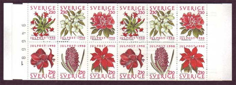 SW1860a1exp Sweden          Scott # 1860a /       Facit H411,      Christmas  1990