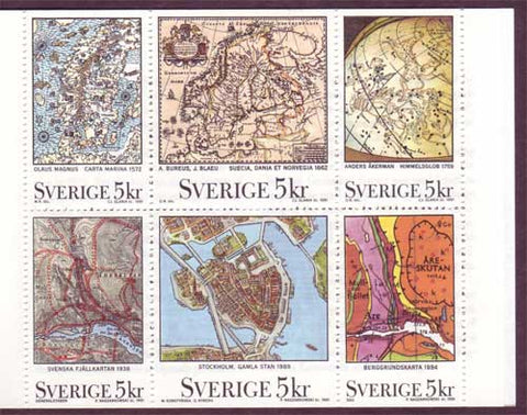 SW1866a Sweden booklet MNH,       Maps, Antique and Modern - 1991