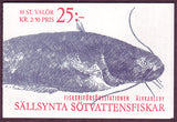 SW1868b Sweden booklet MNH,      Freshwater Fish 1991