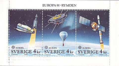 SW1893a  Sweden booklet MNH,      Europa - Space Exploration 1991