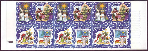 SW1913b Sweden booklet MNH,         Christmas 1991
