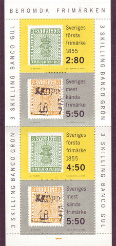 SW1945a Sweden # 1945a MNH booklet,       Famous Philatelic Rarity 1992