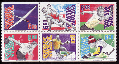 SW1990a1 Sweden booklet MNH, World Sports Championships 1993