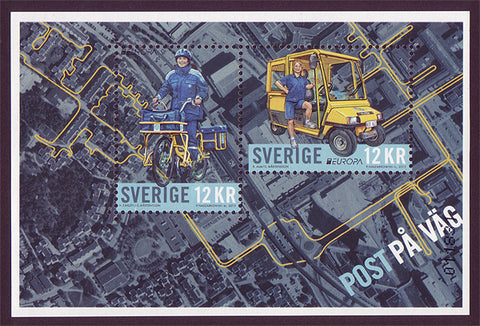SW2705 Sweden Souvenir Sheet MNH, Moving the Mail - Europa 2013