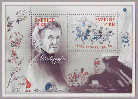 SW2737 Sweden Souvenir Sheet - Alice Tegner 2014