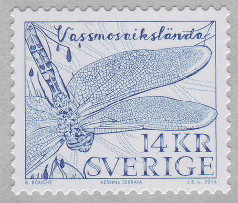 SW2727 Sweden    # 2727 MNH,          Dragonfly  2014