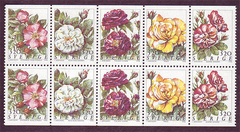 SW2075a Sweden booklet MNH,  Roses 1994