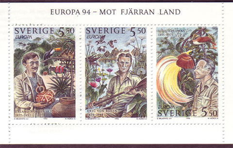 SW2090a Sweden booklet       Scott # 2090a /     Facit H451,       Swedish Explorers 1994