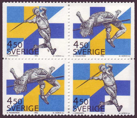 SW2092a1 Sweden booklet MNH,  Sweden - Finland Track and Field Meet 1994