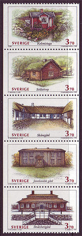 SW2113a1 Sweden booklet MNH,  Country Houses - 1995