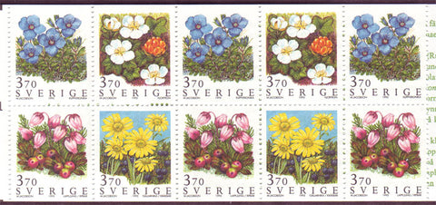 SW2124aexp Sweden booklet      Scott # 2124a  /    Facit H458,           Field Flowers 1995