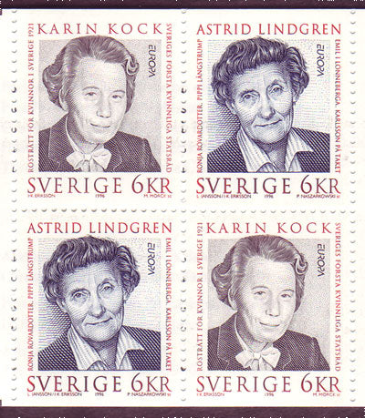 SW2175aexp Sweden booklet       Scott # 2175a /      Facit H470,             Famous Women 1996