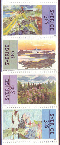 SW2180aexp Sweden booklet      Scott # 2180a /      Facit H471,              Art - Summer Scenes  1996