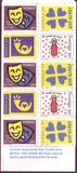 SW2185a Sweden booklet MNH, Greetings Stamps V - 1996