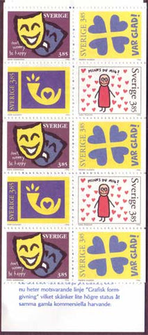 SW2185aexp Sweden booklet       Scott # 2185a /      Facit H472,       Greetings 1996