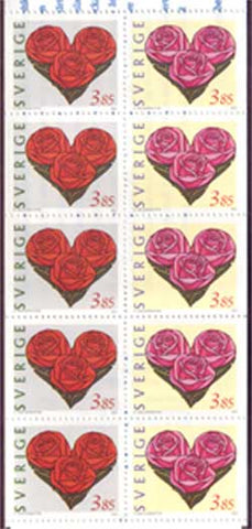 SW2218aexp Sweden booklet       Scott # 2218a MNH,                St Valentine's Day - Hearts