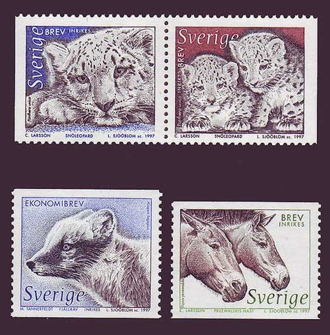 SW2219-221 Sweden Scott # 2219-22 MNH,  Wild Animals - 1997