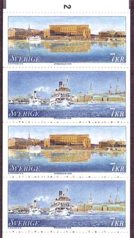SW2288a Sweden booklet MNH,     Stockholm, The Town On The Water - 1998
