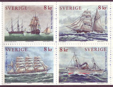 SW2342a  Sweden booklet MNH,     Maritime Heritage 1999