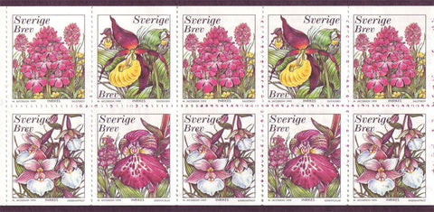 SW2346a Sweden Booklet MNH,     Orchids 1999
