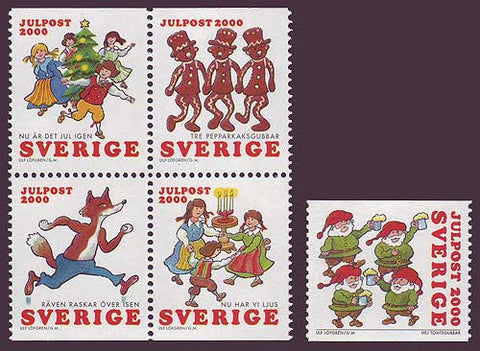 SW2401-021 Sweden Scott # 2401-02 MNH, Christmas Songs - 2000