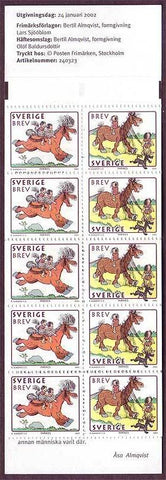 SW2428c Sweden booklet MNH,      Year of the Horse - 2002