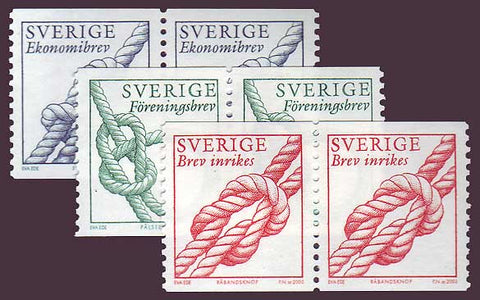 SW2454-56x21 Sweden Scott # 2454-56 pairs MNH, Knots 2003