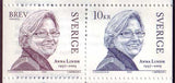 SW2474  Sweden booklet MNH,       Anna Lindh 2003
