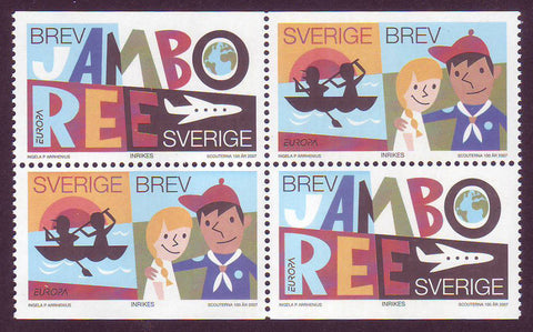 SW2558 Sweden # 2554-57 MNH,  Scouting - Europa 2007