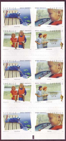 SW2563e Sweden booklet      Scott # 2563e /     Facit SH28        Children Fishing 2007
