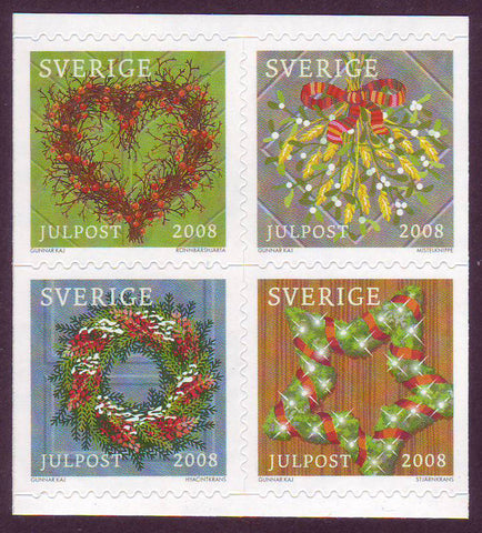 SW2602e Sweden,  Scott # 2602 MNH,      Christmas 2008 - Wreaths
