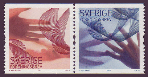 SW26551 Sweden     # 2655 MNH,            Hands and Curved Lines 2011