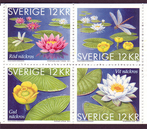 SW2662e Sweden booklet MNH,    Water Lilies 2011