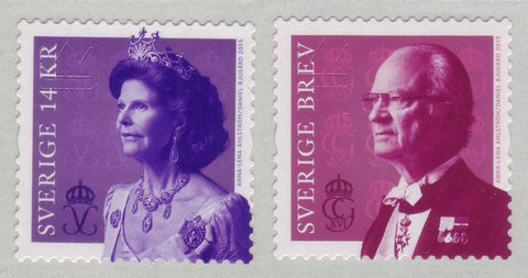 SW2740-41 Scott # 2740-41, King Carl XVI Gustaf and Queen Sylvia - 2015