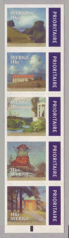 SW2743 Scott # 2743 booklet pane of 5 stamps, Paintings by Prince Eugen - 2015
