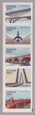 SW2770 Sweden booklet pane of 5, Bridges - 2016