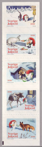 SW2790 Scott # 2790 booklet pane of 5 stamps, Christmas 2016 - Northwind Stamps