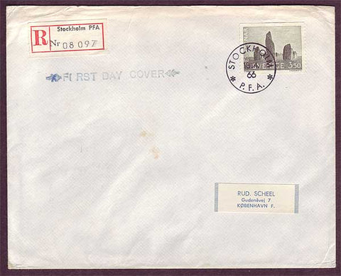 SW5021 Sweden Scott # 665 First Day Cover - Ale's Stones 1966