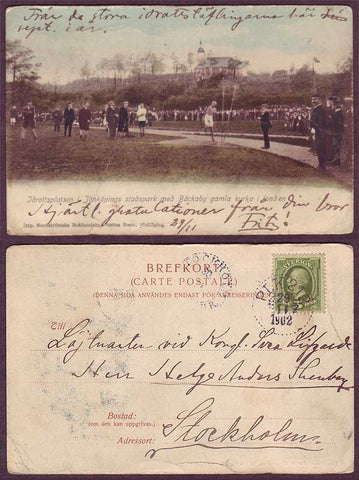 SW5039PH Sweden Early Picture Postcard  -  Sporting Event 1902