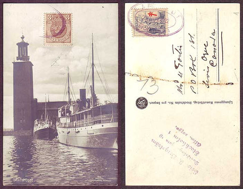 SW5040 Sweden Postcard - Stadshuset (City Hall) in Stockholm 1922