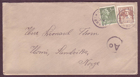 SW5053PH (2) Sweden Letter to Norway with enclosure - 1941