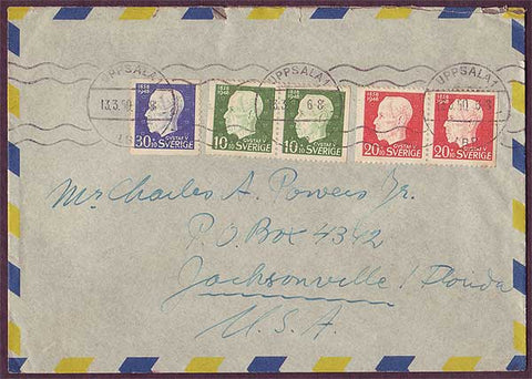 SW5054PH Sweden  Letter to USA - 13.3.1950