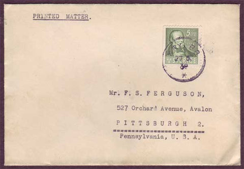 SW5091PH Sweden  Printed Matter to USA 1939