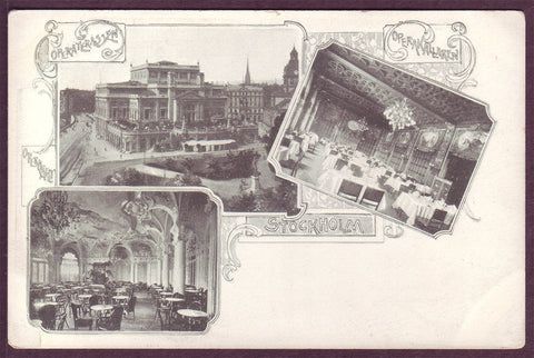 SW6020a Sweden postcard,  Stockholm multi-view ca.1905