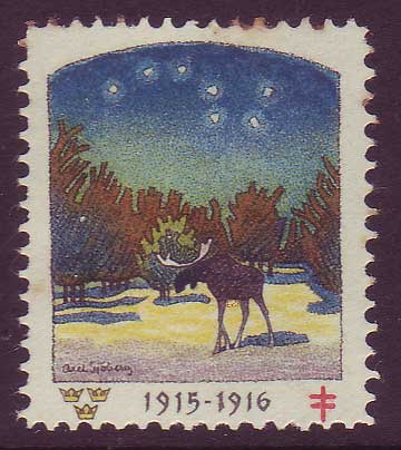 SW8015 Sweden Christmas seal 1915