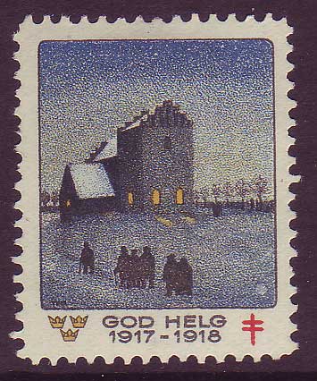 SW8017 Sweden Christmas seal 1917